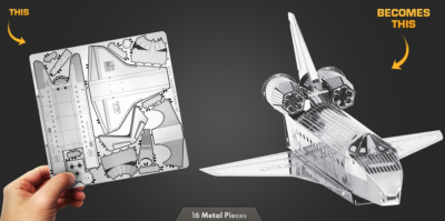 Modellino 3D Metal Earth Space Shuttle Discovery – Kit Puzzle In Acciaio Da Assemblare