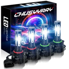 4x For Honda Civic 2006-2011 LED Headlight High Low Beam Bulbs Combo Kit