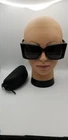 Saint Laurent Black Frame Fashion Designer Sunglasses Grey Lenses