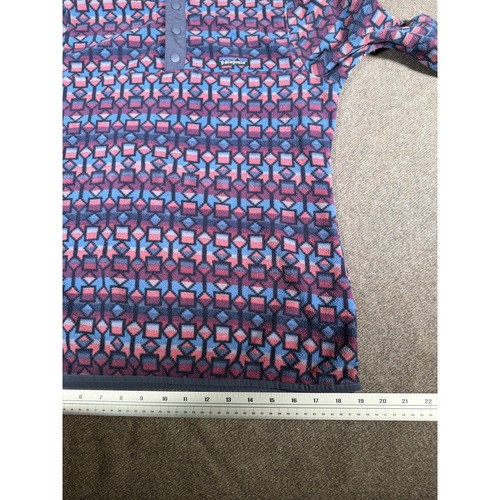 Patagonia Micro D Snap T Fleece Pullover Stone Blue Cedar Mesa Womens Medium - Picture 10 of 12