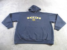 UCLA Bruins Hoodie Sweatshirt Mens Large Blue NCAA Basketball Pullover Adidas
