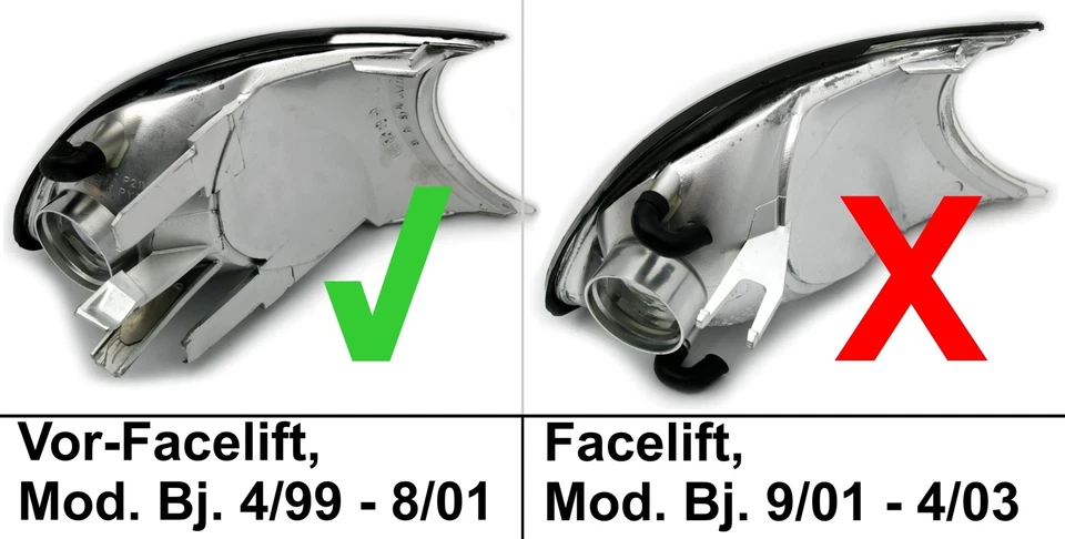 Frontblinker SET for BMW 3 Series 3er E46 1999-2001 Coupe Cabrio Smoke AU KPBM33 - Image 3 of 4