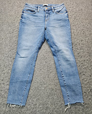 LC Lauren Conrad skinny mid rise blue denim jeans women 10 short