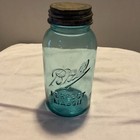 Antique Ball Perfect Mason Jar Half Gallon 6 Cups Mold #9 1900-1923 — photo 1