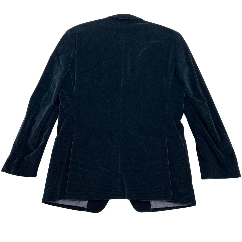 Zegna Blazer Mens 42R Green Velvet Wool Jacket 2 Button Italy Luxury Formal - image 4 of 4