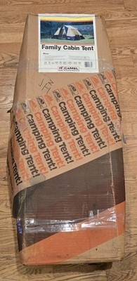 Vintage Camel Mesa Tent 8  X 10  Nylon With Aluminum Poles Complete In Box