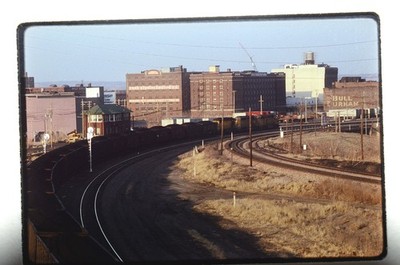 COAL TRAIN RIDES BEND Omaha Ne 3-25-89 Original 35mm Kodak Train Foto Dia