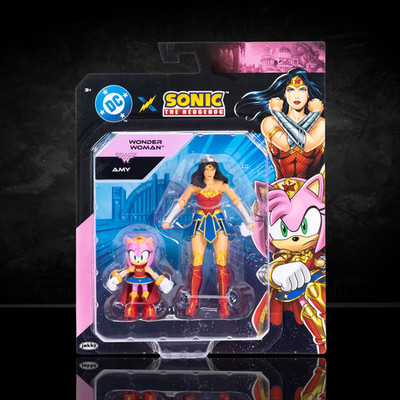 DC x Sonic the Hedgehog Amy as Wonder Woman & Wonder Woman 2-Pack Action Figures