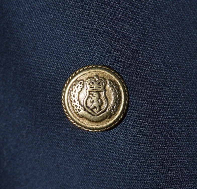 NUEVO 46L SANLORENZO Para hombres Lana Dorado Botón Pico Solapa Doble Pecho Blazer Chaqueta Foto 3 de 4