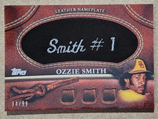 2011 Topps Leather Nameplate - Ozzie Smith #MGL-OS (94/99)