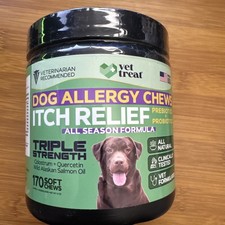 Dog Allergy Relief Chews 170 Dog Allergy Chews Itch Relief for Dogs Anti I...