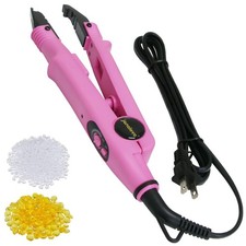 Hair Extensions Iron, Fusion Keratin Hair Extensions Tool with 2 Bags Keratin...