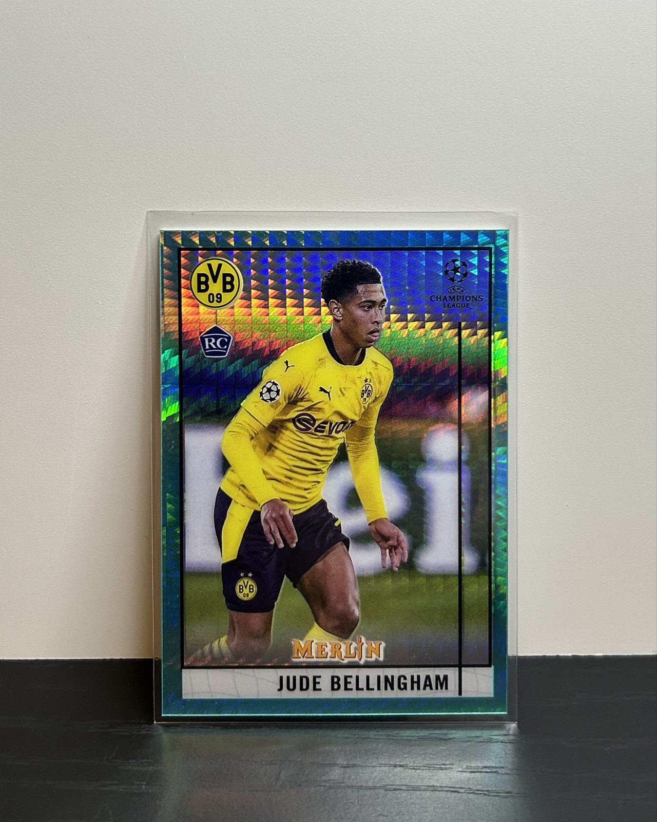 2020-21 Topps Merlin Chrome UCL - Jude Bellingham #31 Aqua Prism Refractor (RC)