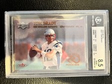 2000 Fleer Metal Tom Brady #267 Rookie Rare Metal Rookies Patriots BGS 8.5