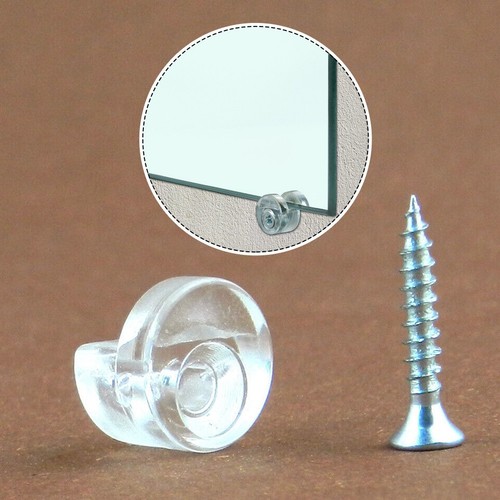4x, Spiegel-Wandclips Befestigungsset Rahmenlos Clips Glas Halterung Befestigung - Bild 2 von 25