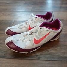 Nike Zoom Rival MD Track Spikes Mens 9 White Running Racing Cleats 383823-100