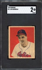 1949 Bowman 11 Lou Boudreau HOF ( WB ). SGC 2 GOOD. (TX8339).