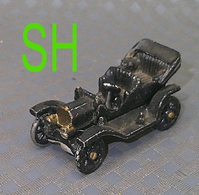 VTG 1940s Black Diecast Metal Toy Car Automobile Carriage Tootsie AHI Charbens