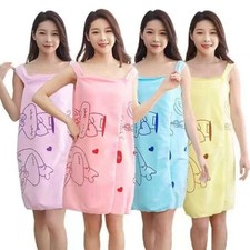 Fashion Microfiber Wearable Bath Towel Ultra-soft Lightweight Quick Dry Bathrobe