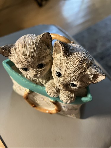 2005 Lenox A Tote For Two Kitty Cats Kittens Figurine - Picture 2 of 6