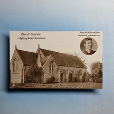 Snodland Postkarte um 1915 Echtfoto Kent Christus Kirche Vikar Rev A.P. Williams