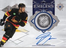 Dakota Joshua signed Hockey Card Canucks 2024 Upper Deck Ultimate Emblems #UEDJ