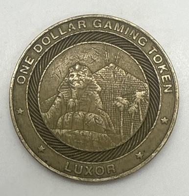 LUXOR $1 LAS VEGAS NV CASINO Slot Token Brass Sphinx Pyramid 2000