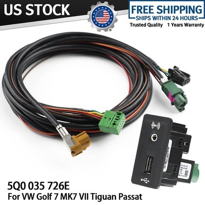 5Q0035726E For VW Golf 7 Passat MIB2 Carplay Module USB Socket Connect Cable Set