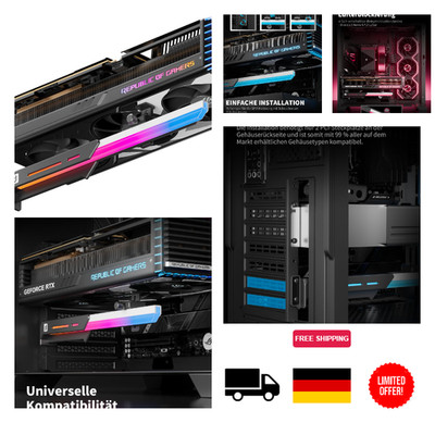 RGB Grafikkartenhalterung CMGL7K ARGB 1 Stück Schwarz für GPU Support, 5V A-RGB