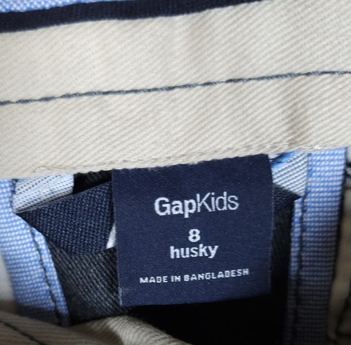 GAP Kids Boys Husky Straight Fit Dress Pants Gray Size 8 - Picture 6 of 9