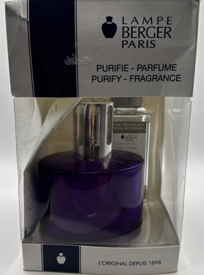 LAMPE BERGER  Purple Ovalie Lampe Gift Set Made In France With Ocean Breeze