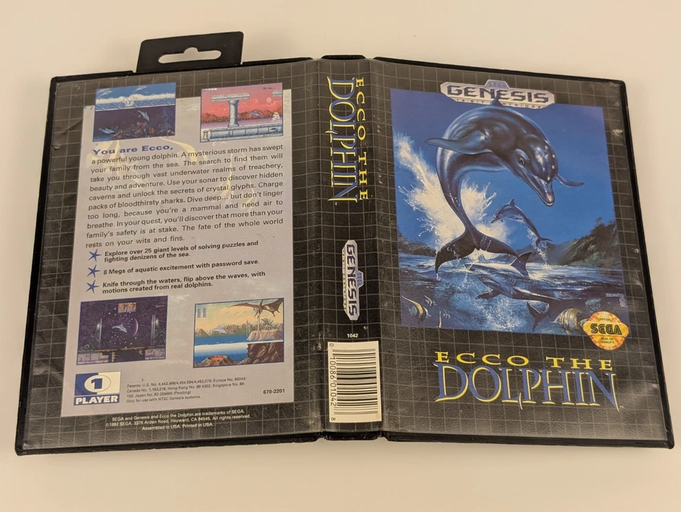 Ecco the Dolphin (Sega Genesis, 1992)➡️No Manual- Tested  & Working 🎮 - Image 4 of 4