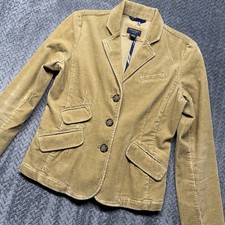 American Eagle Corduroy Blazer Women’s Small Camel Tan 3-Button Stretch Jacket