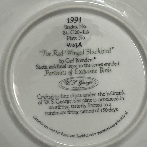 Bradex 1990 Portraits of Exquisite Birds by Carl Brenders W.S. George Plates 2-6 - Picture 12 of 12