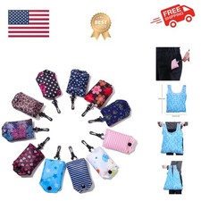 Foldable Reusable Grocery Shopping Tote Bags, 6 Pack Eco-friendly Travel Recy...