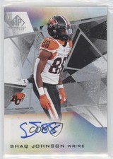 2021 SP Game Used Edition CFL Auto Shaquille Johnson Shaq Johnson #A-SJ Auto 8wa
