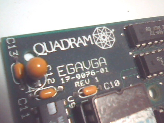 Video Graphics Card Quadram EGA VGA EGAVGA 8Bit ISA vintage Video Graphics Card Quadram EGA VGA EGAVGA 8Bit ISA vintage