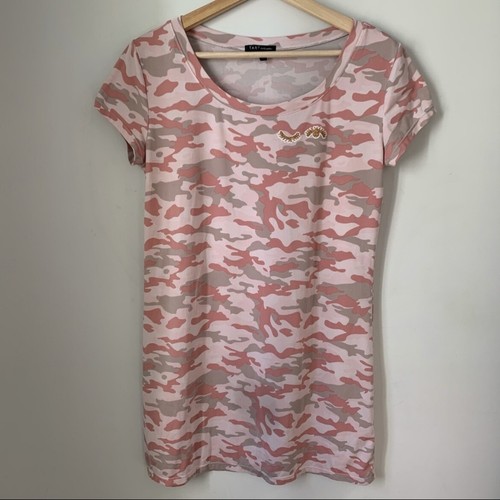 Tart Intimate Pj Sleep Top Camo Eyelash Wink Womens Size Small - Picture 6 of 6