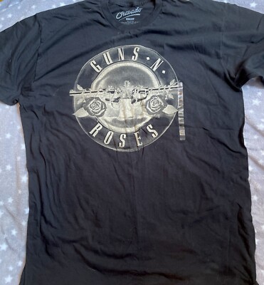 Guns N Roses Black T-Shirt Men s XL  Short Sleeve 100% Cotton Rock T-Shirt