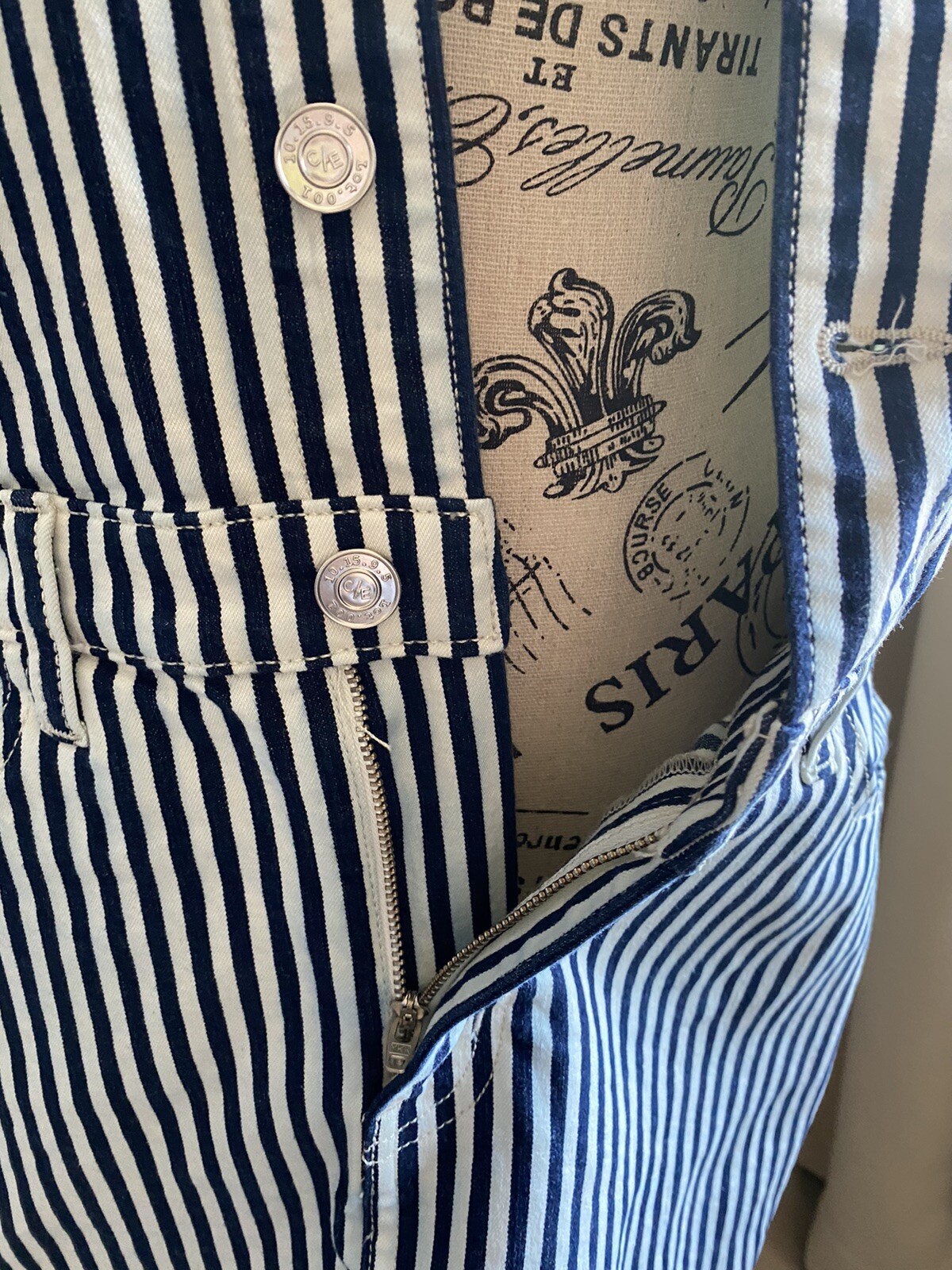 Current/Elliott Striped Button Down Sleeveless Dr… - image 6