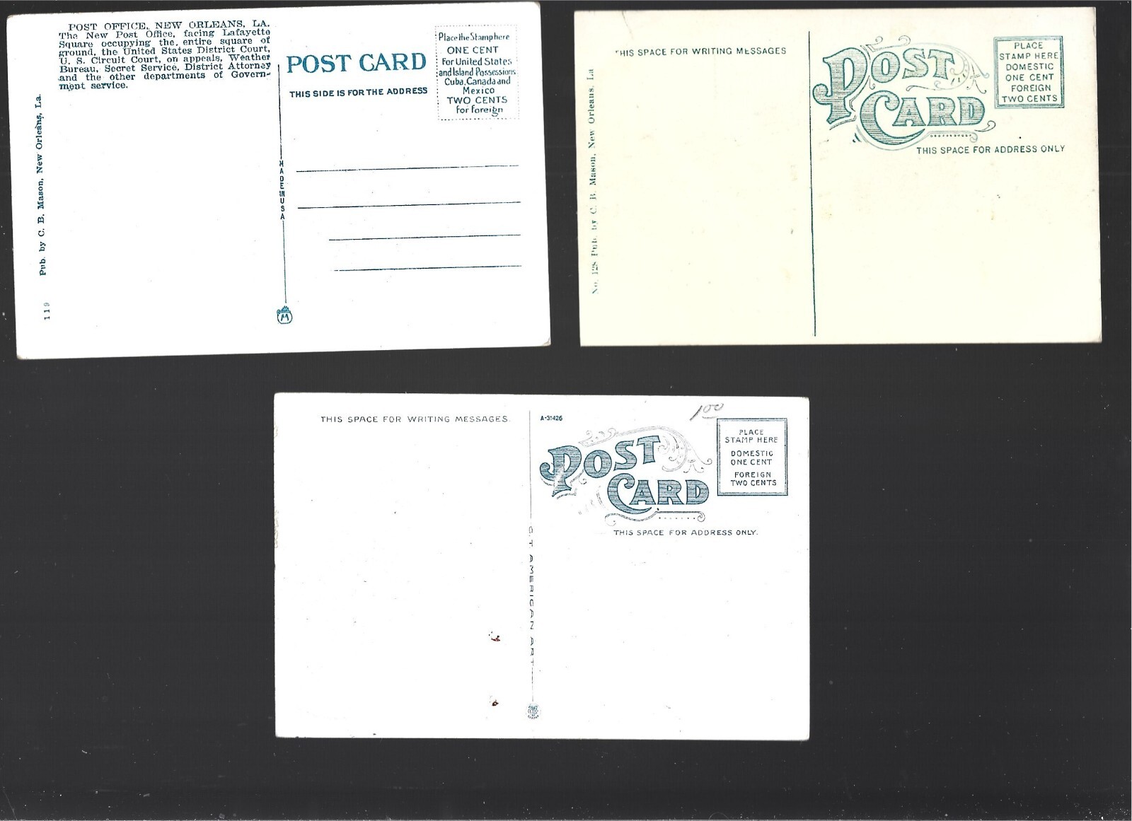 VINTAGE POSTCARDS LOUISIANA NEW ORLEANS POST OFFICE LOT OF 3 eBay
