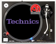 Technics Classic Purple on Black - DJ slipmat for LP turntable record player 