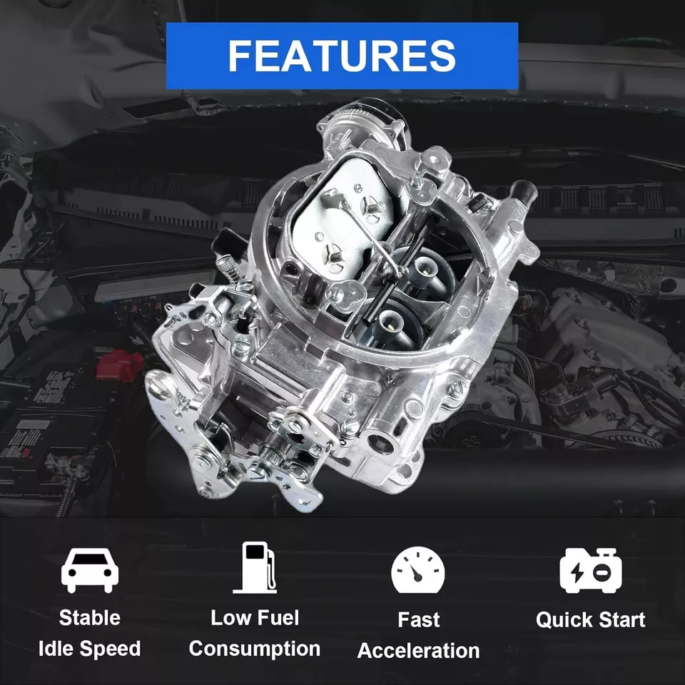 New 4 Barrel Carburetor For Edelbrock 1406 Performer 600 CFM W/ Electric Choke - Image 2 of 4