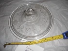 Pyrex 622  Clear  Glass Round Replacement Lid  FLORAL PATTERN.....622 or 506 C