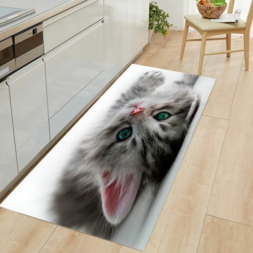 Cute Kitten Cat Laundry Room NonSlip Rug Bath Mat Doormat Carpet Bed Living Room - Picture 16 of 20