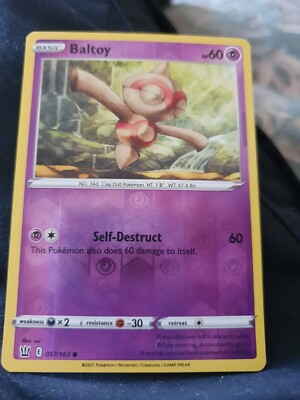 Pokemon Baltoy 057/163 Battle Styles Reverse Holo Common 