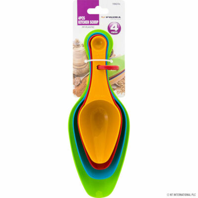 NEU 4 STCK. KUNSTSTOFF KÜCHENLÖFFEL ABMESSEN BACKEN KOCHUTENSILIEN LÖFFEL HAUS SET