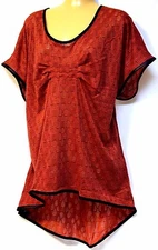 TS TAKING SHAPE plus size XS / 14 Gonzo Tunic volcanic-orange funky top NWT!