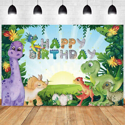 Dinosaur Photography Backdrop Kids Birthday Party Photo Background Decor Prop Ebay