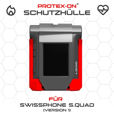 PROTEX-ON Swissphone s.QUAD Meldertasche / Holster / Gürtelclip Feuerwehr (Version 1)